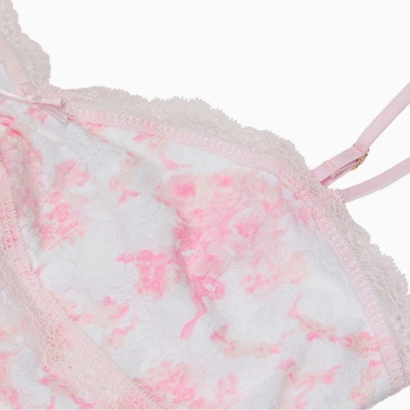 NWT PINK x LoveShackFancy Strapless Lace Mini Dress - Charlamagne Harbor Sz M - Picture 5 of 10